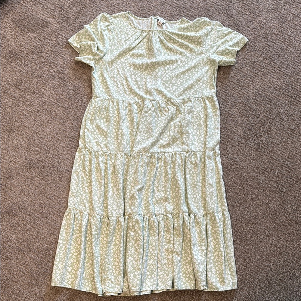 J. Crew Factory Floral Print Tired Dress